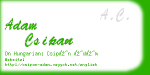 adam csipan business card